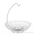 Stainless Steel Wire Fruit Basket With Banana Stand